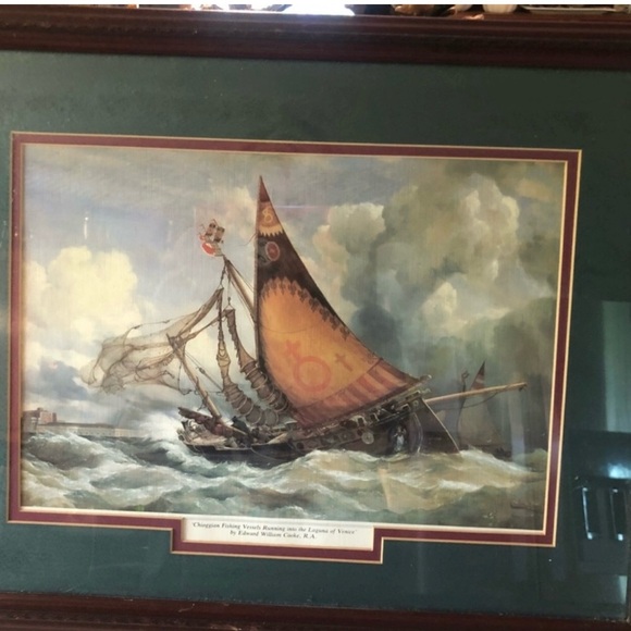 Matted and framed artwork by William Cooke in Great condition - Picture 2 of 4